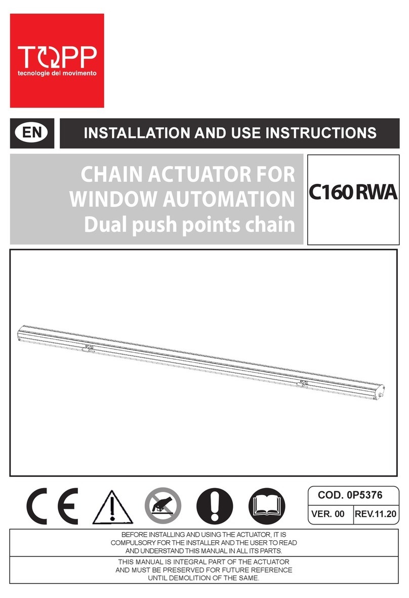 TOPP C160RWA Installation and use instructions