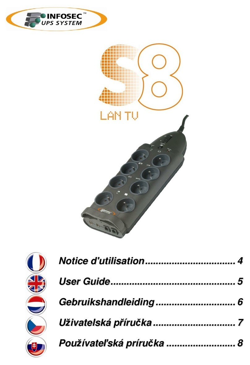 INFOSEC UPS SYSTEM S8 LAN TV User manual