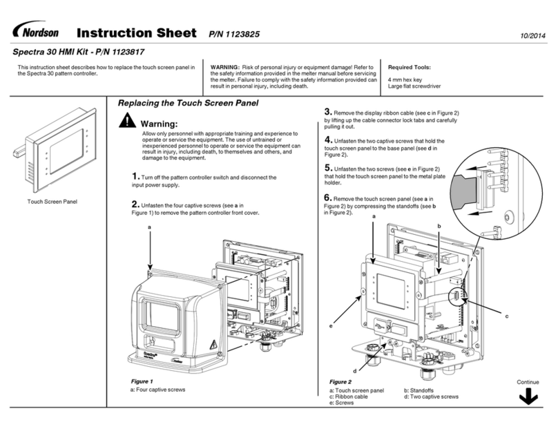 Nordson Spectra 30 HMI instruction sheet
