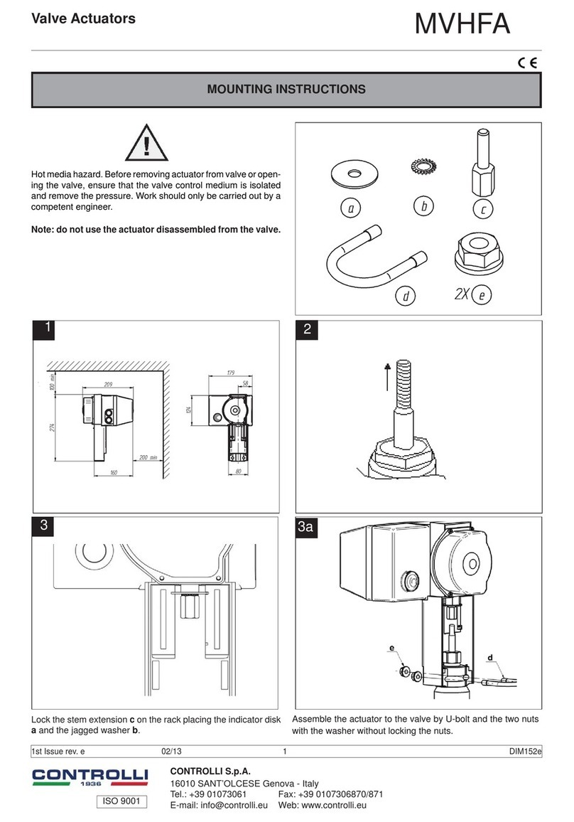 Controlli MVHFA Mounting instructions Controlli MVHFA Mounting instructions
