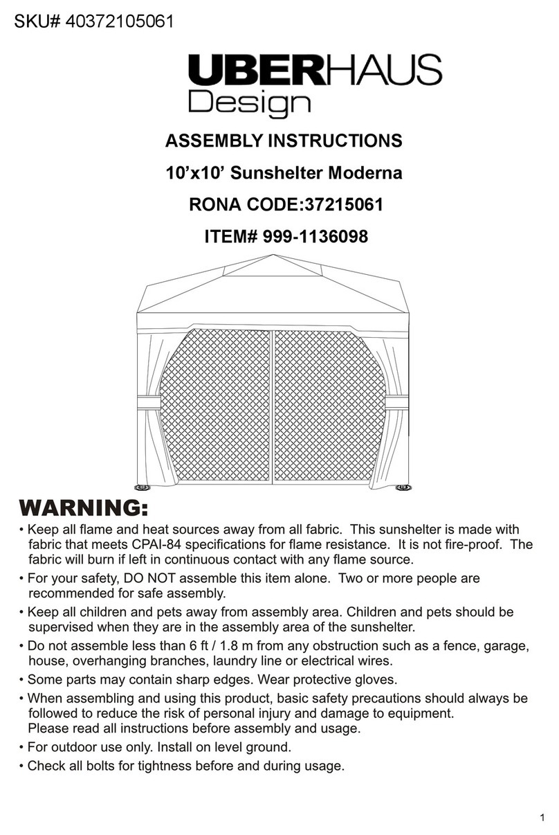 Uberhaus Sunshelter Moderna Assembly instructions