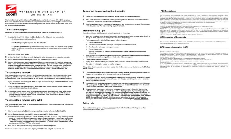 Zoom 1077 Series User manual