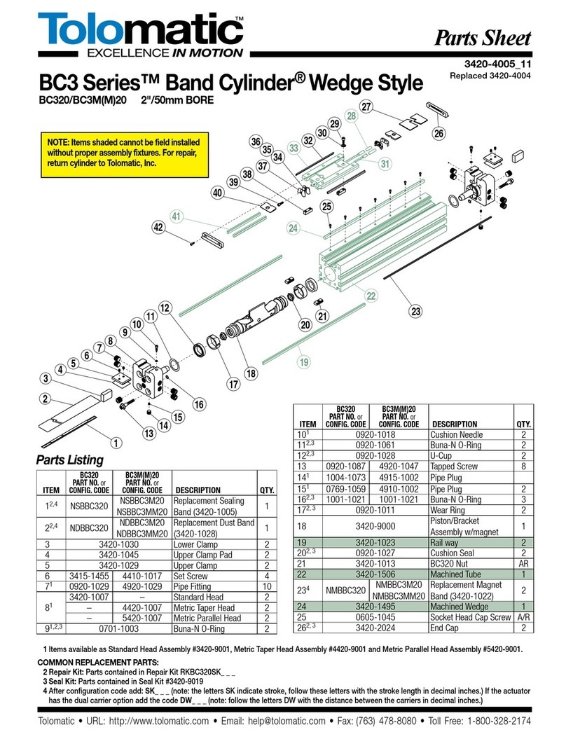 Tolomatic BC3 Series User manual