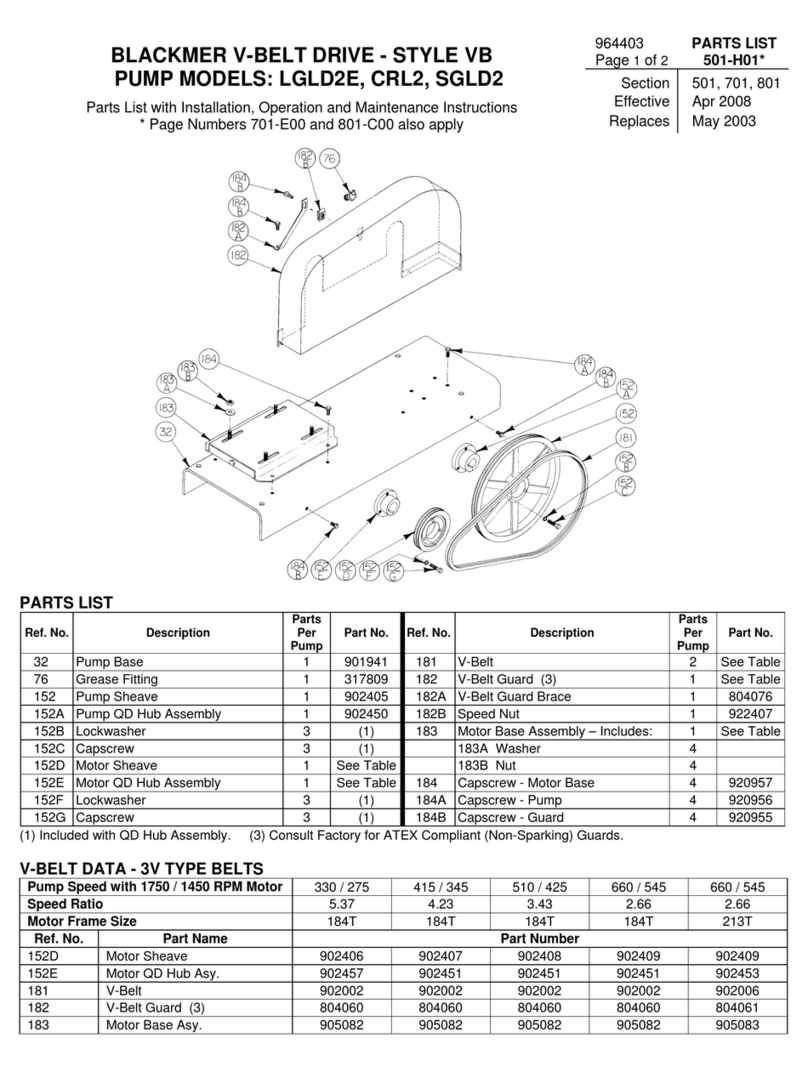 BLACKMER LGLD2E, CRL2, SGLD2 Manual