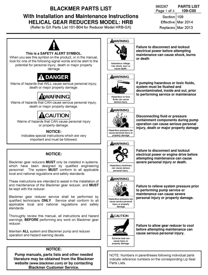 BLACKMER HRB Installation and maintenance instructions