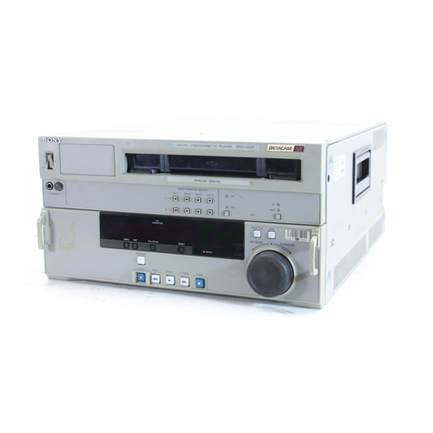 Sony Betacam SX DNW-A22 User manual