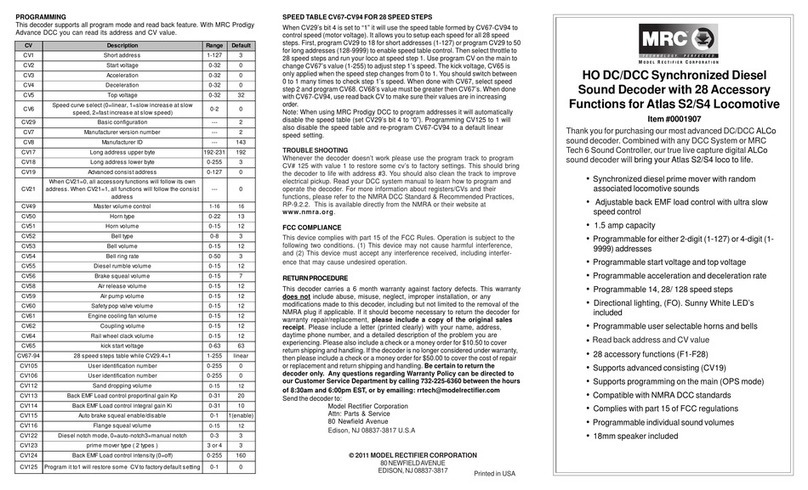 MRC 0001907 User manual