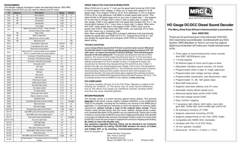 MRC 0001905 User manual
