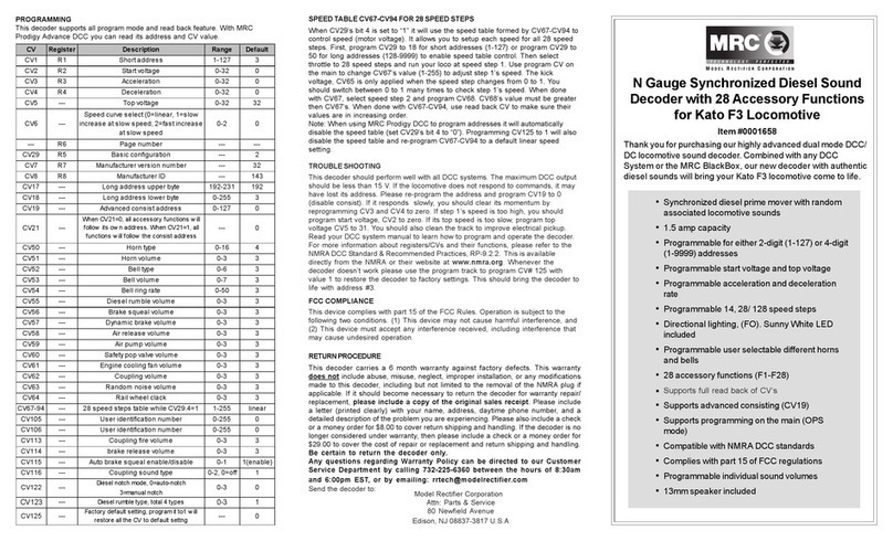 MRC 0001658 User manual