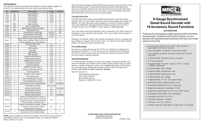MRC 0001636 User manual