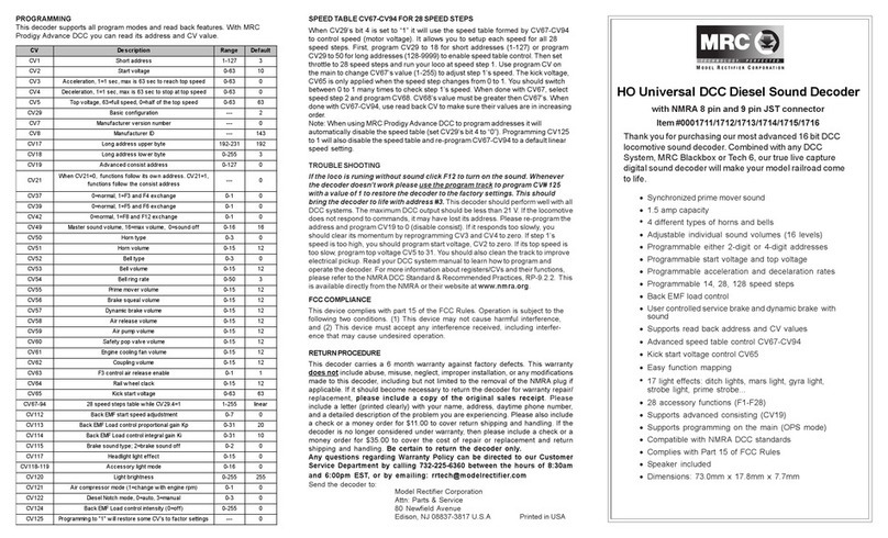 MRC 0001711 User manual