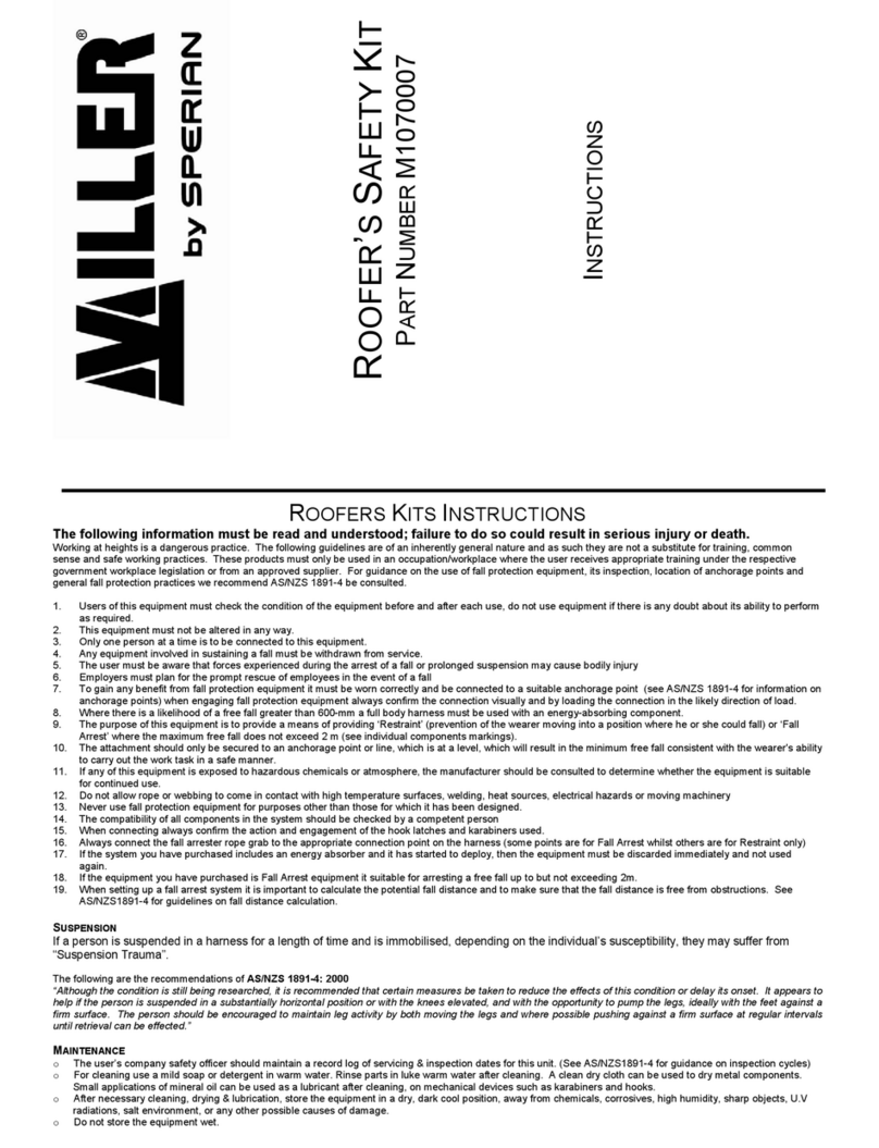 Sperian MILLER M1070007 instructions