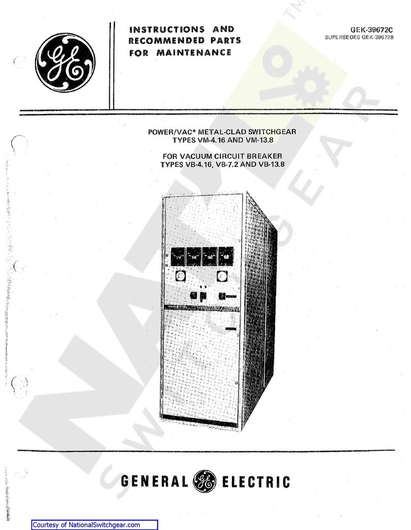 GE Power/Vac VM-4.16 User manual GE Power/Vac VM-4.16 User manual