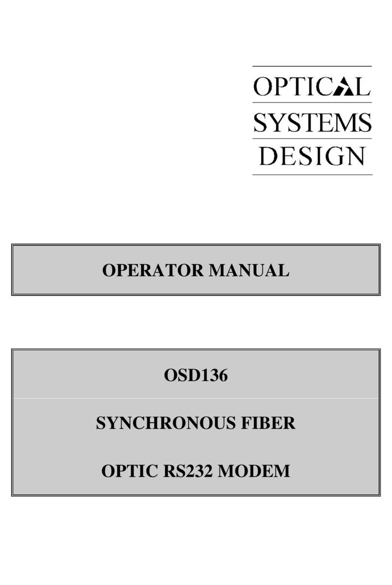 Optical Systems Design OSD136 Operator's manual
