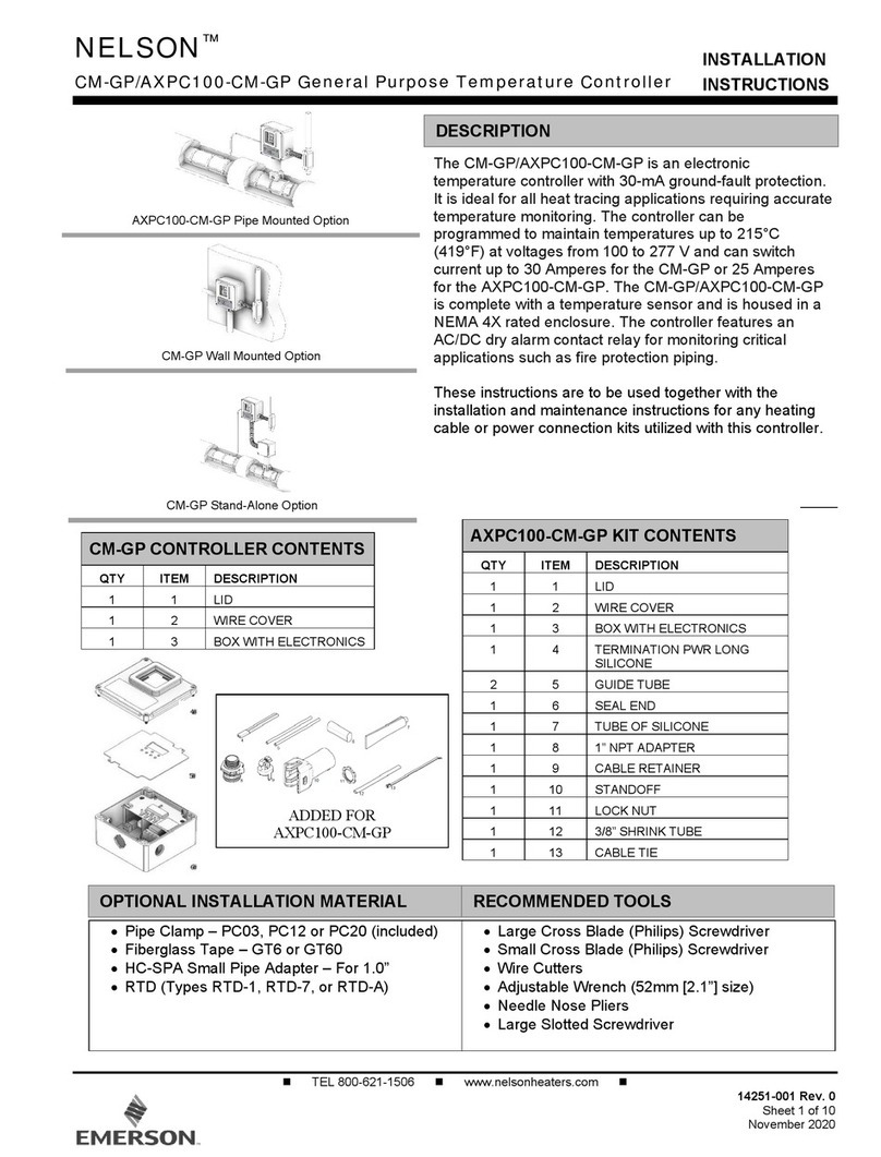 Emerson NELSON CM-GP User manual