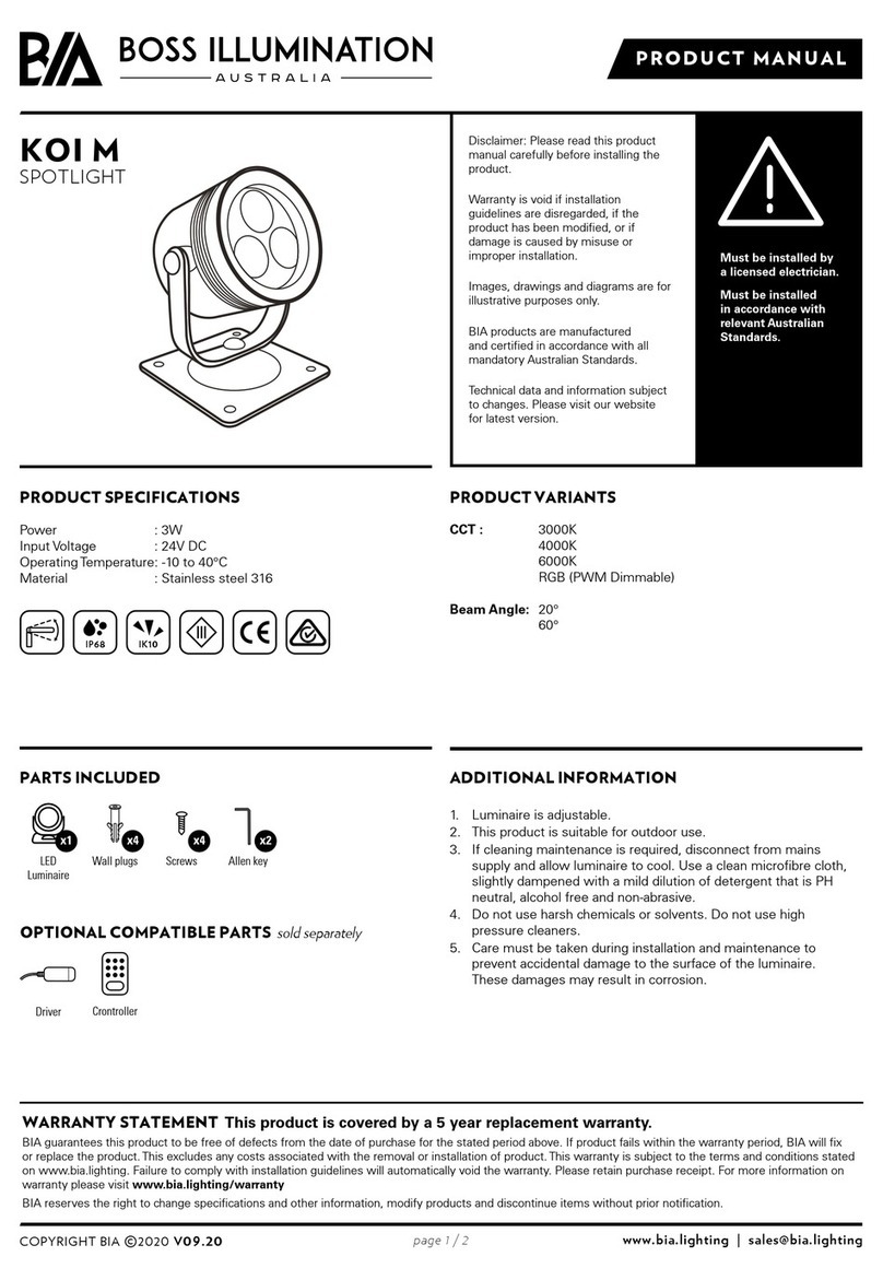 BOSS ILLUMINATION KOI M product manual