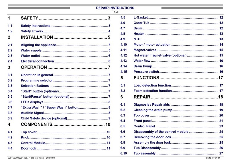 Siemens FX-C Repair instructions