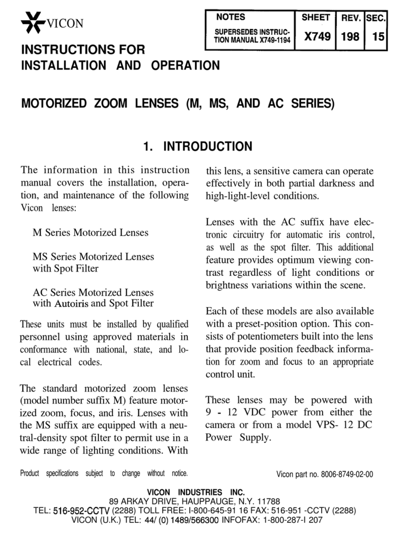 Vicon M Series User guide