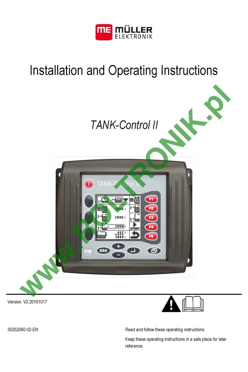 Muller Elektronik TANK-Control II Installation and operating instructions