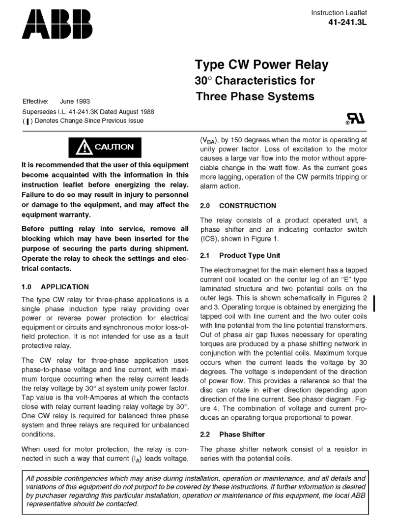 ABB CW Series Instruction leaflet