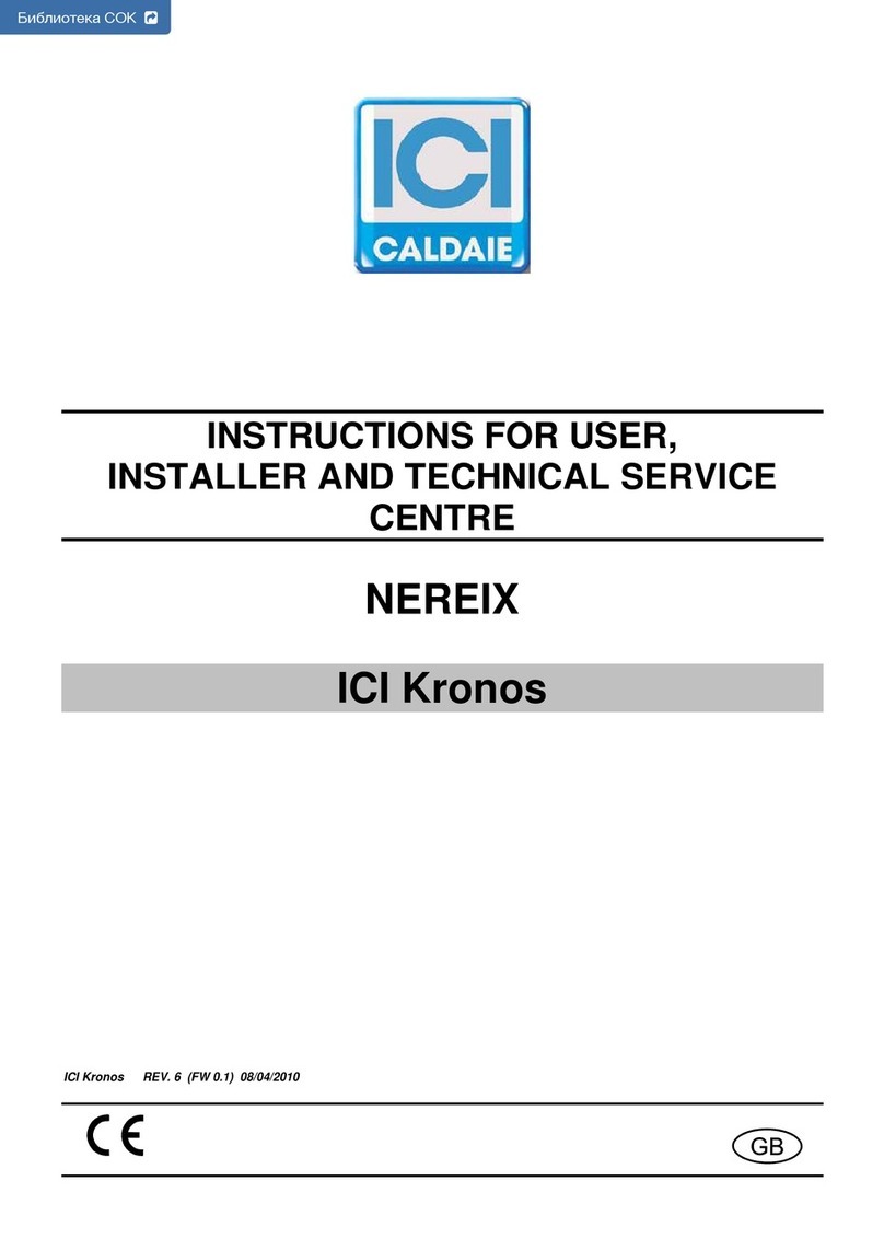 ICI Caldaie ICI Kronos INSTRUCTIONS FOR USER, INSTALLER AND TECHNICAL SERVICE CENTRE