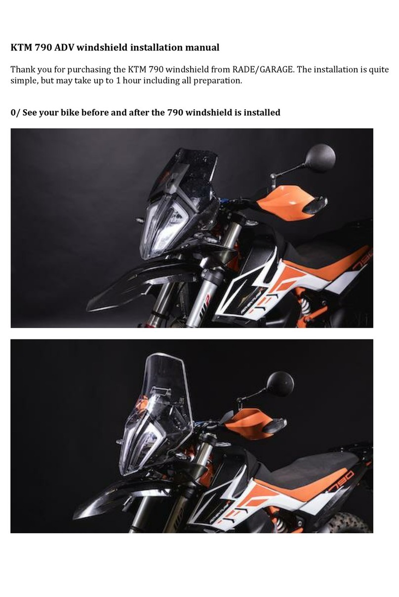 RADE/GARAGE ADV windshield installation manual