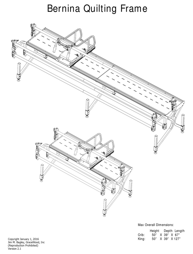 Bernina Quilting Frame User manual