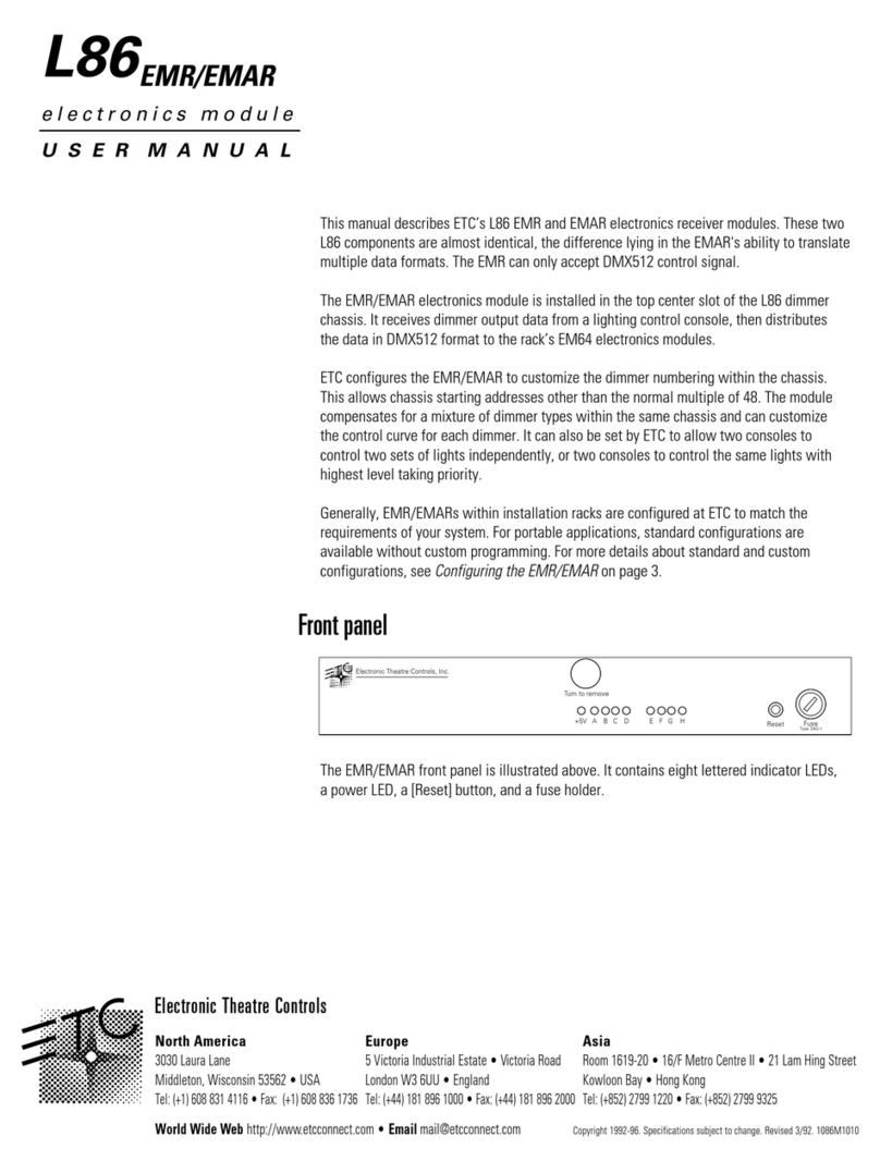 ETC L86 EMR user manual