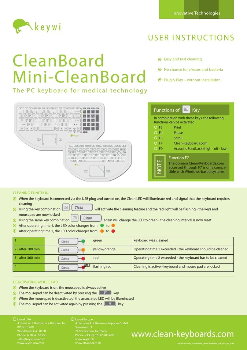 keywi CleanBoard User instructions