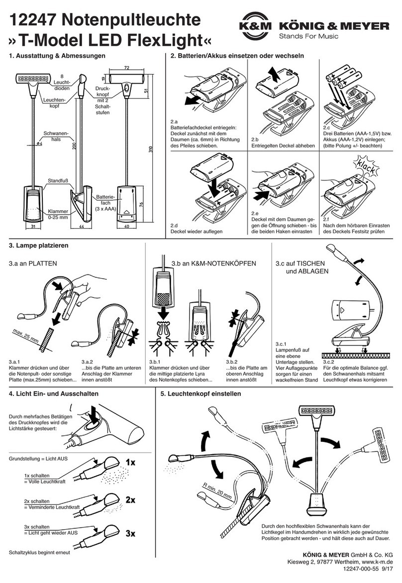 Konig & Meyer T-Model LED FlexLight User manual Konig & Meyer T-Model LED FlexLight User manual