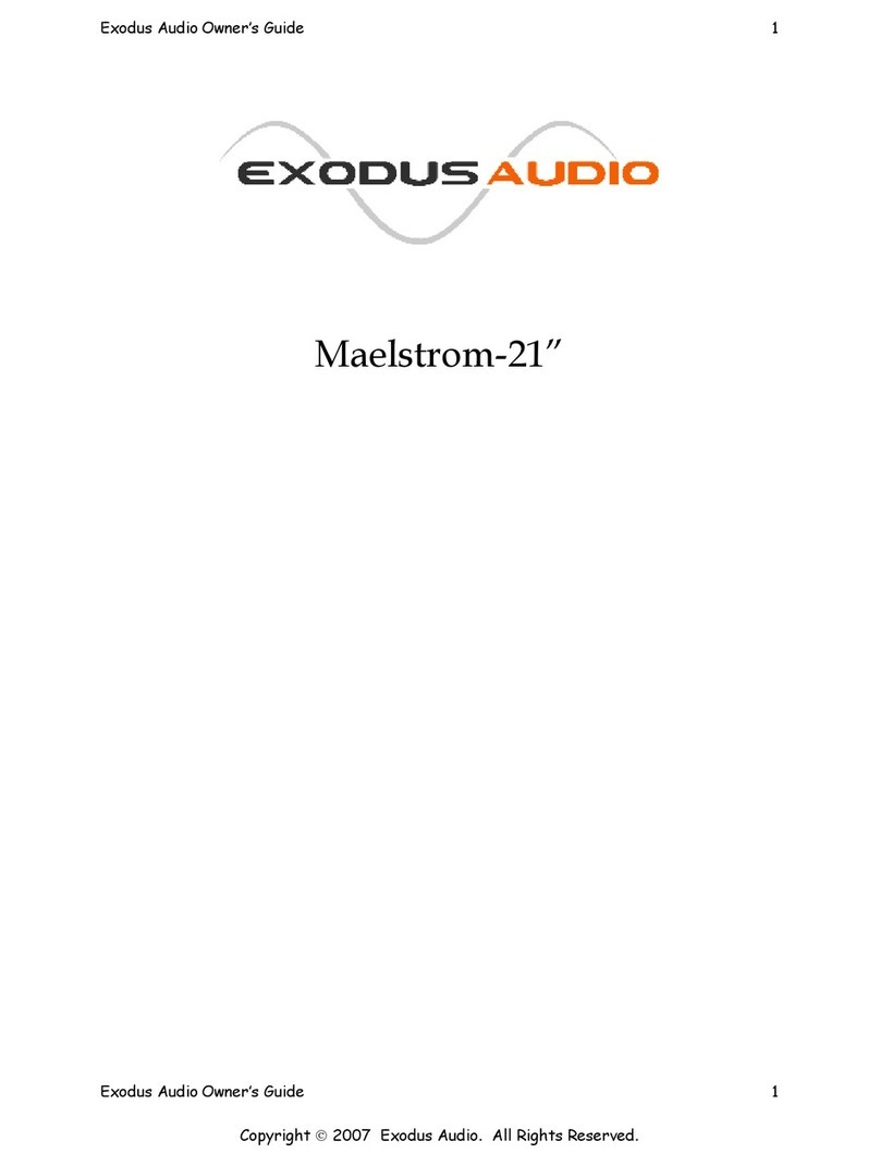 Exodus Audio Maelstrom-21" owner's guide