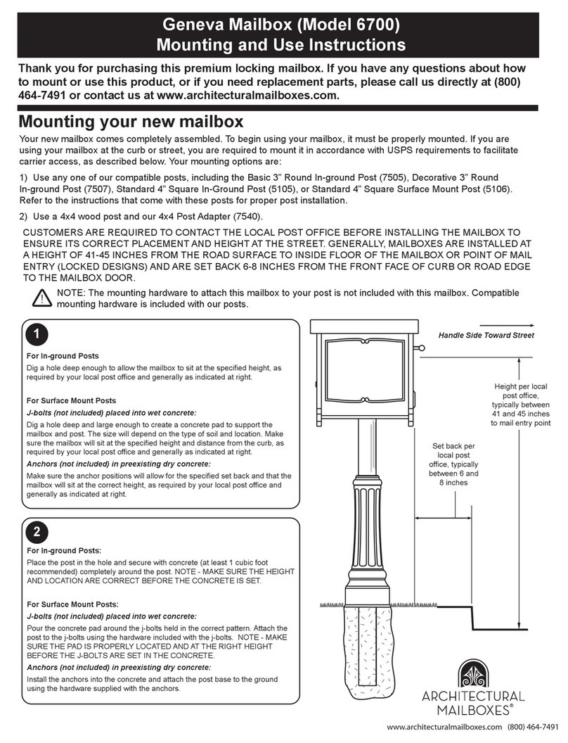 Architectural Mailboxes Geneva 6700 Guide