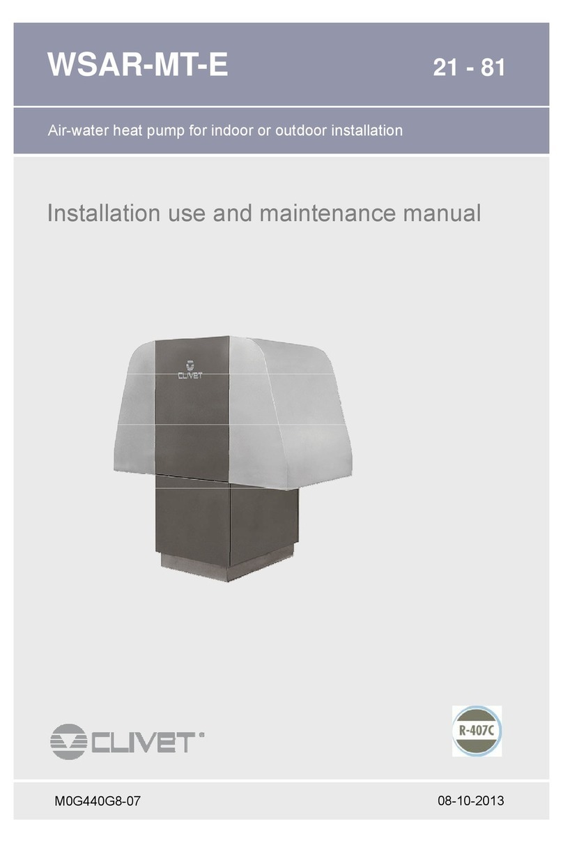 CLIVET WSAR-MT-E User manual