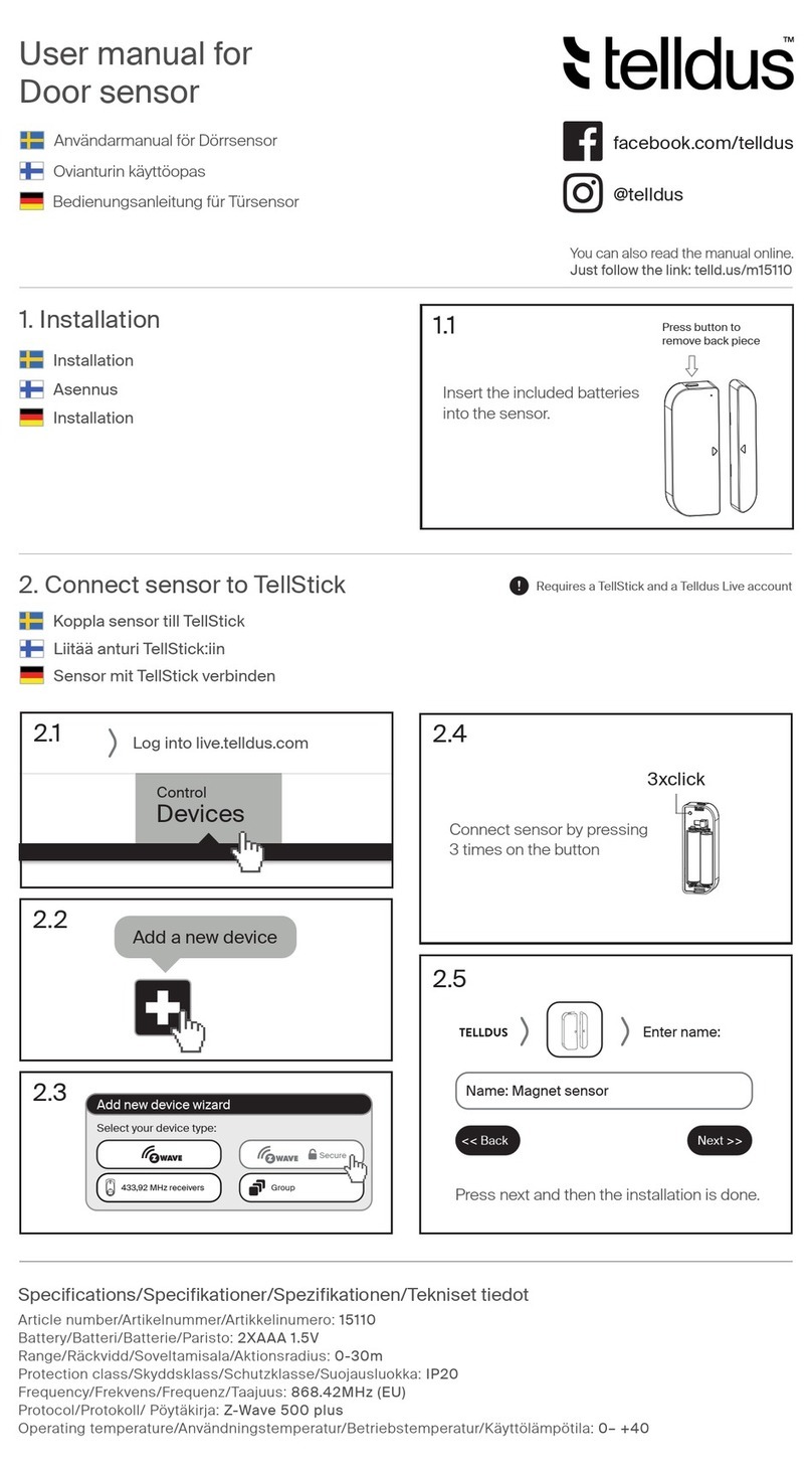 Telldus 15110 user manual
