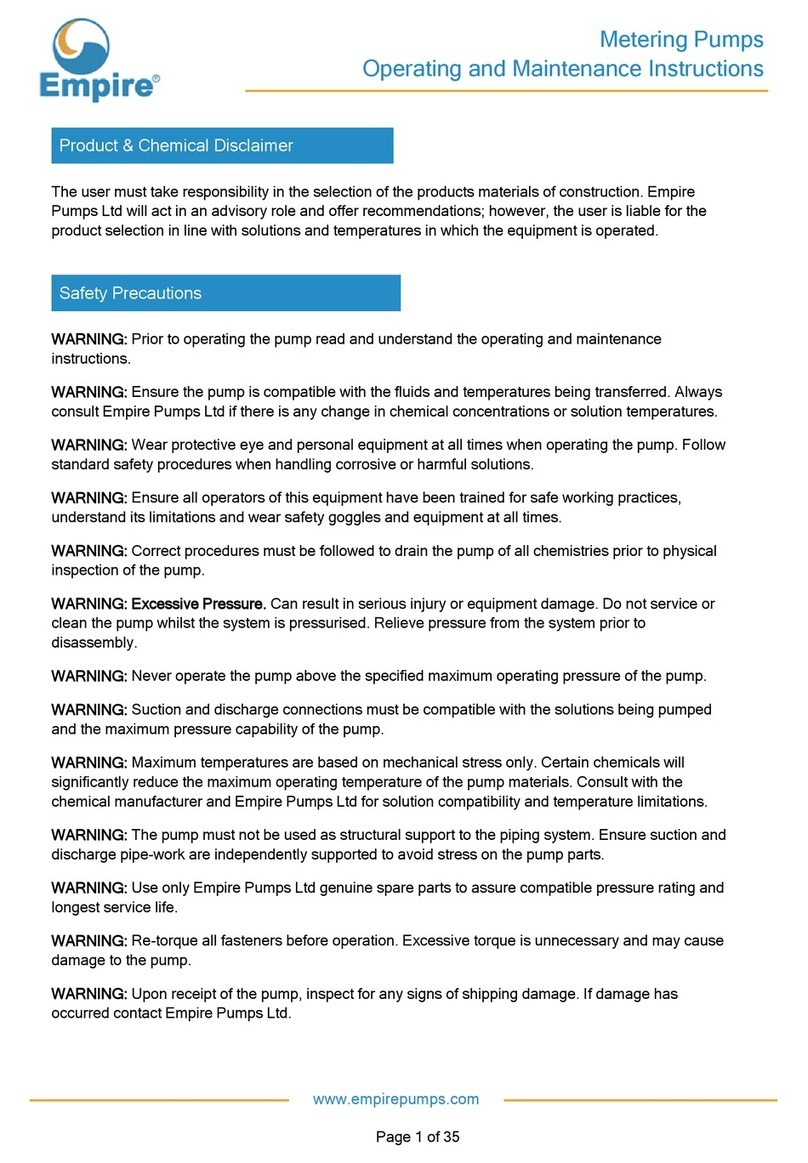 Empire eOne Series Operating and maintenance instructions
