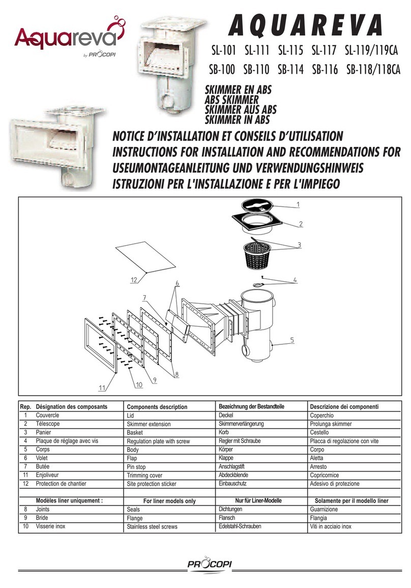 Procopi Aquareva SL-101 Instructions for installation and recommendation