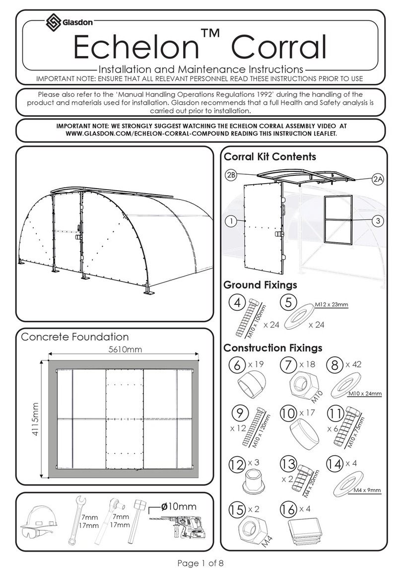 Glasdon Echelon Corral Installation and maintenance instructions
