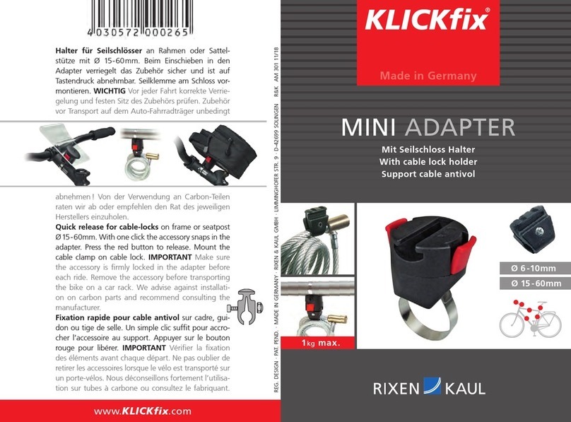 Rixen & Kaul KLICKfix 0501B quick start guide