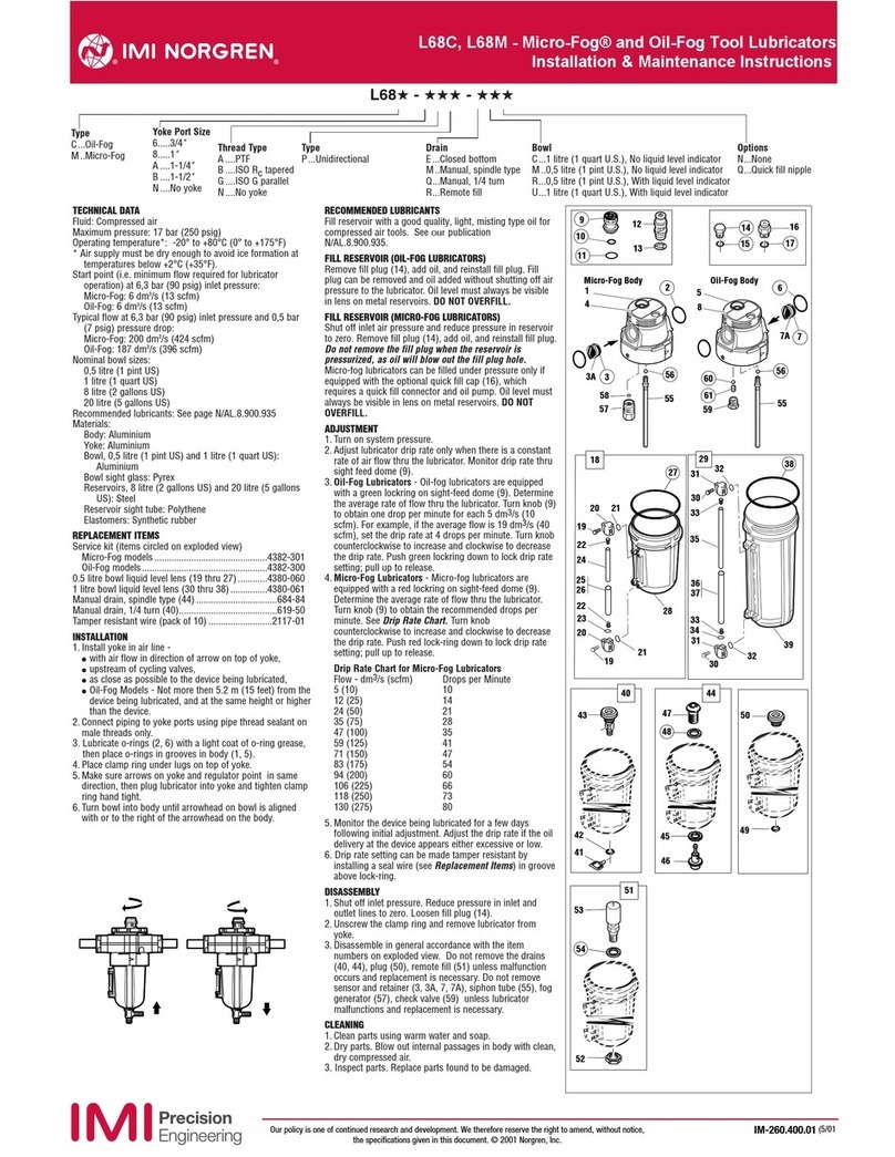 IMI NORGREN Micro-Fog L68C Series Installation & maintenance instructions