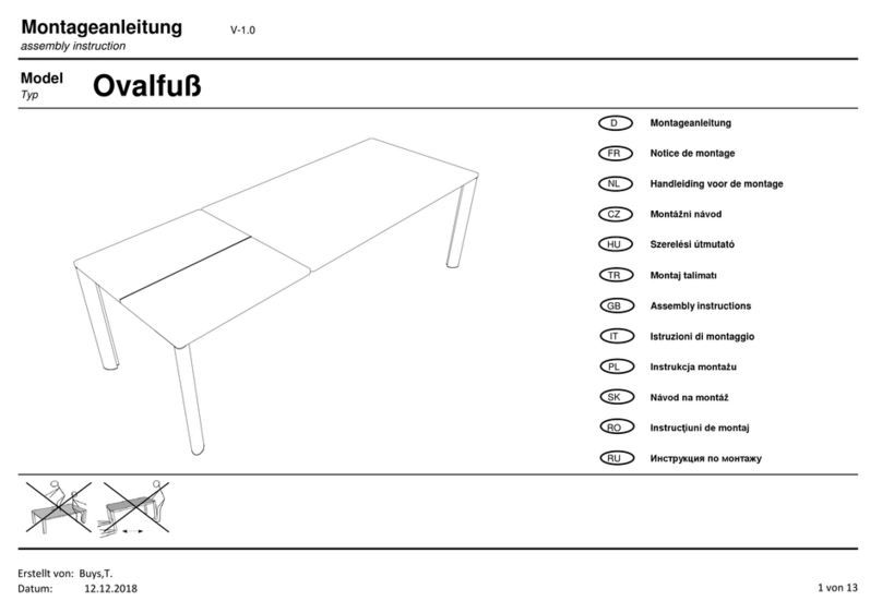 PLACES OF STYLE Ovalfuss User manual