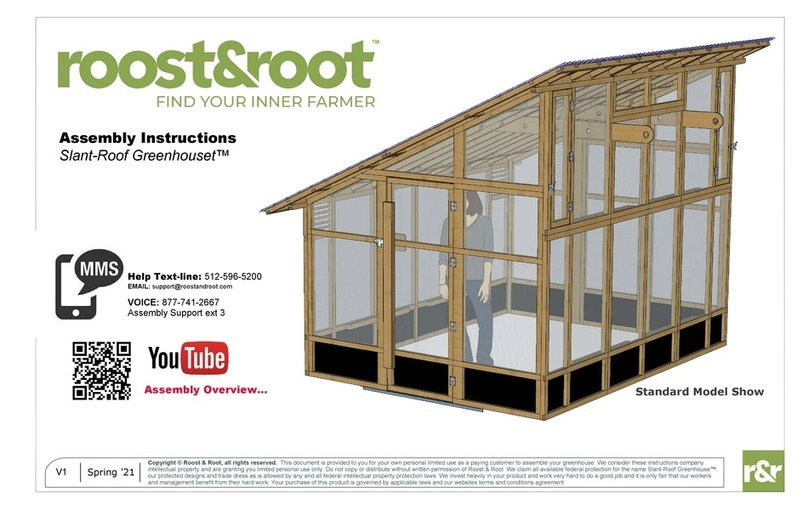 roost&root Slant-Roof Greenhouset Assembly instructions