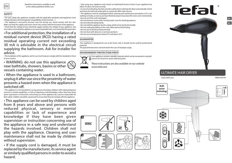 TEFAL ULTIMATE HV9620K0 User manual