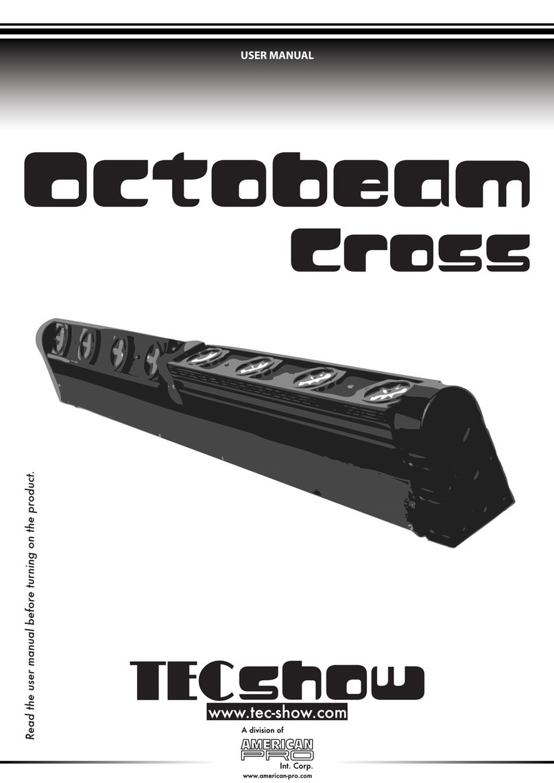 American Pro TECShow Octobeam Cross user manual