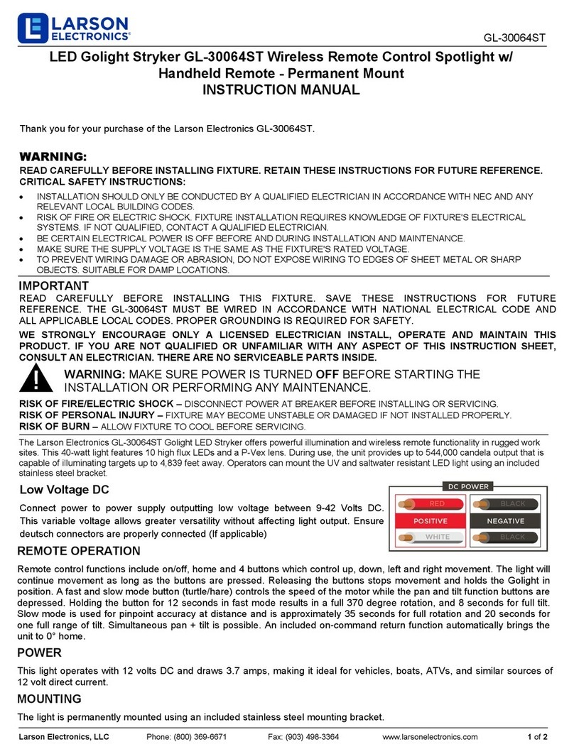 Larson Electronics Golight Stryker GL-30064ST User manual