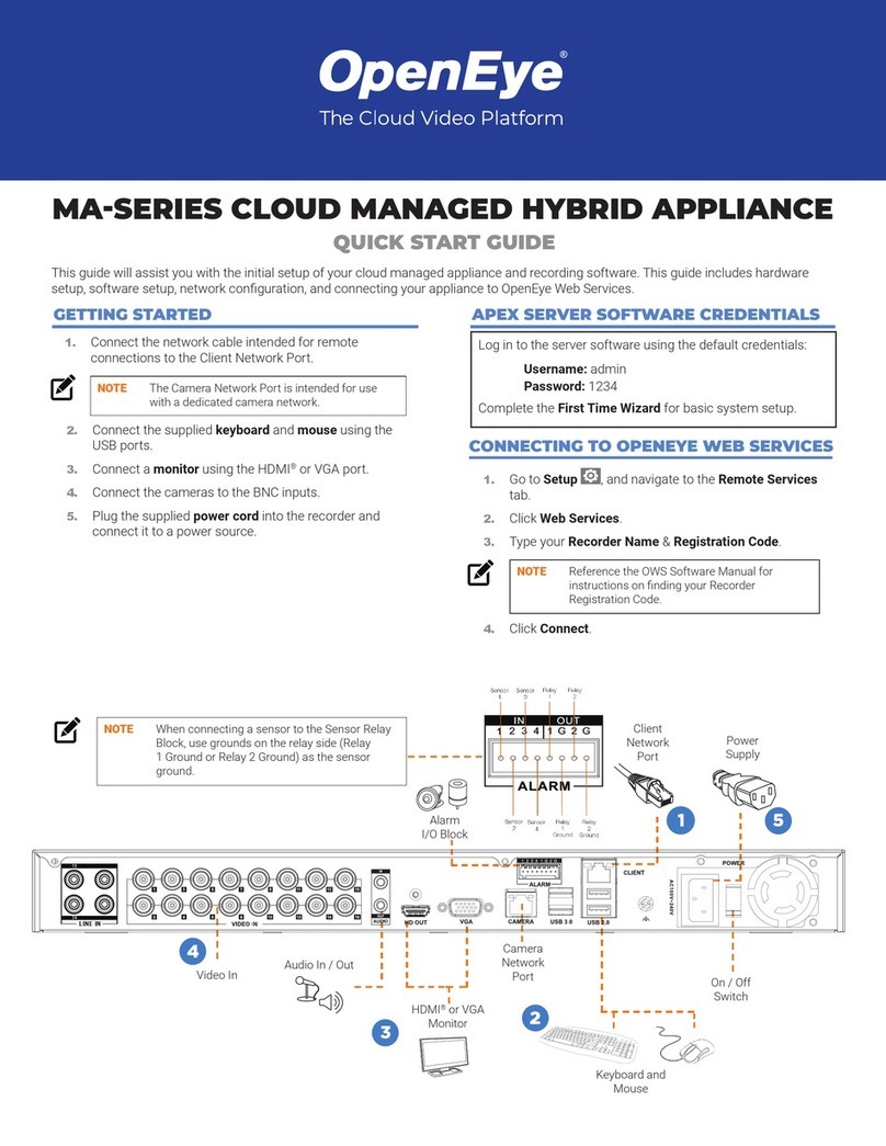 OpenEye MA Series quick start guide