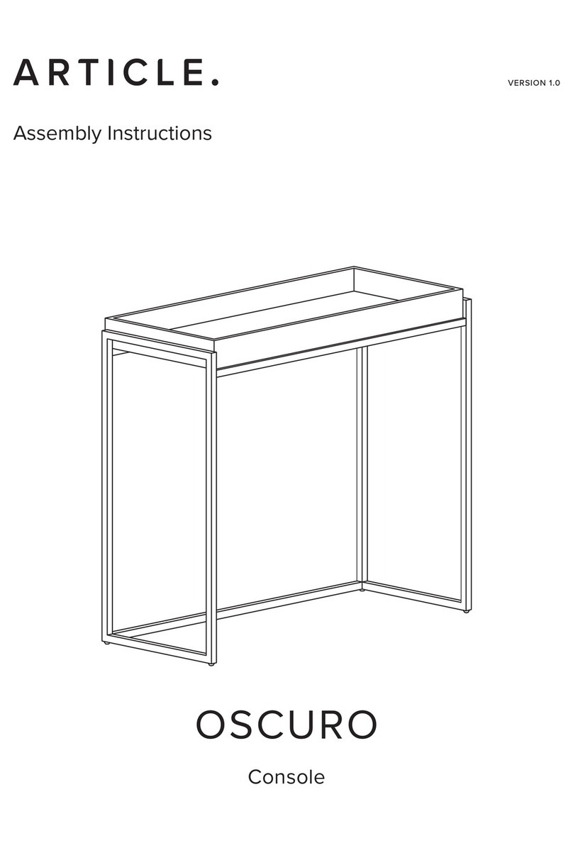 Article OSCURO Assembly instructions