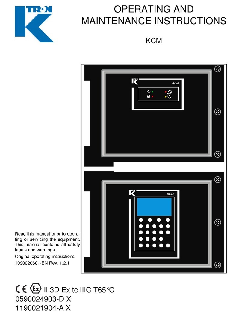 K-TRON KCM Operating and maintenance instructions