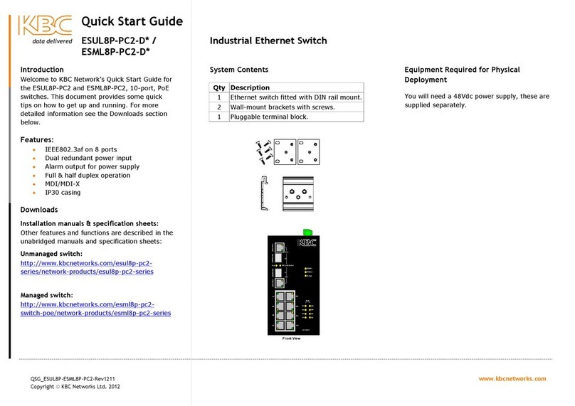 KBC ESUL8P-PC2-D quick start guide