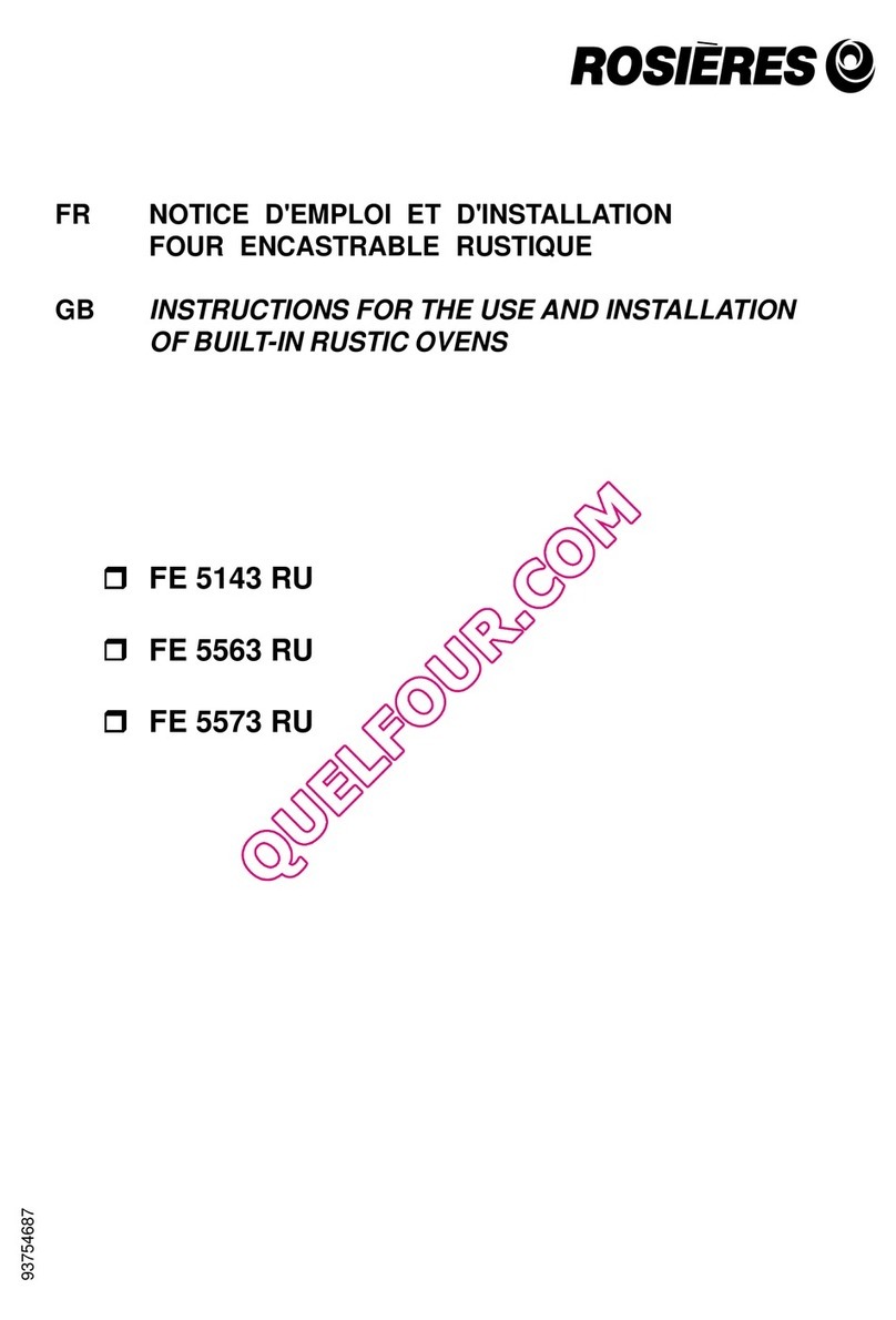 ROSIERES FE 5143 RU Instructions for the use and installation ROSIERES FE 5143 RU Instructions for the use and installation
