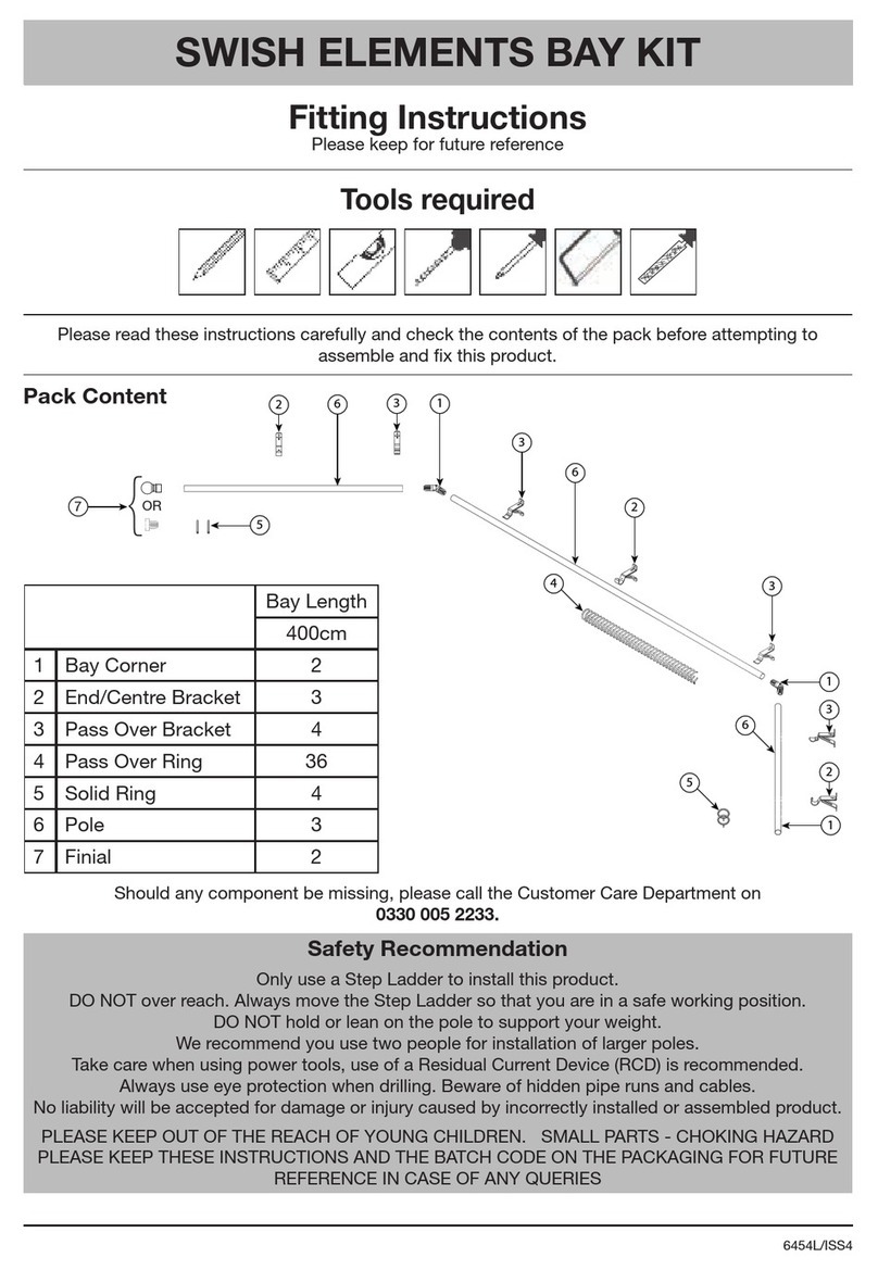 John Lewis SWISH ELEMENTS BAY KIT 65596401 Fitting instructions